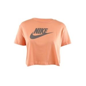 Nike sz M Sportswear Cotton Essential Loose Cropped T-Shirt Peach